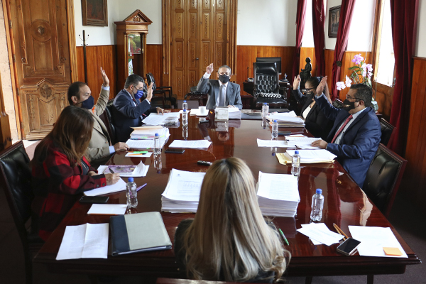 Como cada semana, consejeros se reunieron en la Presidencia del Palacio de Justicia del Centro Histórico